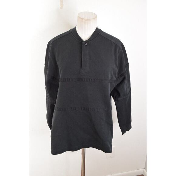 Nike Henley 2022 NGC Long Sleeve Golf Top Mens Medium Black DH1266 Henley - Picture 1 of 6